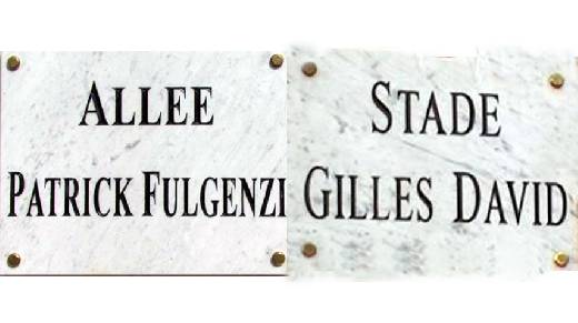 INAUGURATION DE L'ALLEE PATRICK FULGENZI ET DE LA TRIBUNE GILLES DAVID