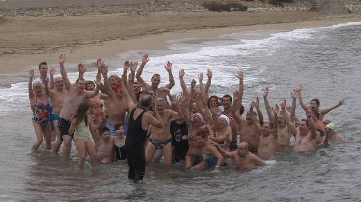 BAIN DU BOUT DE L'AN 2010 A SAINTE-MAXIME